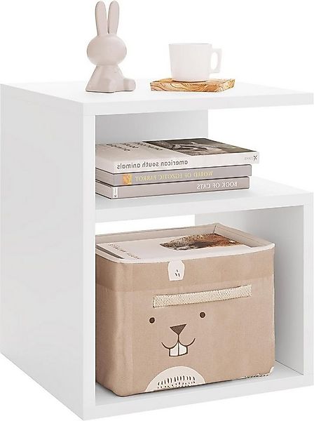 EUGAD Nachttisch (1-St), Beistelltisch mit 2 offene Fächer günstig online kaufen