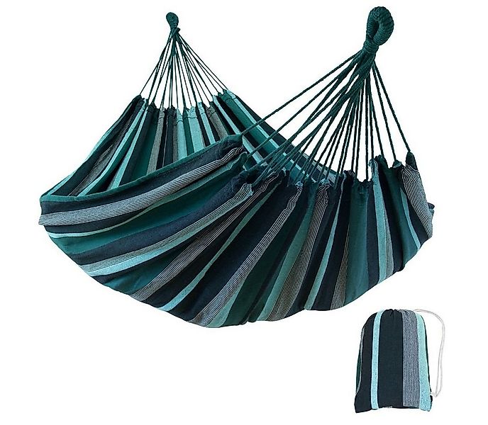 yourGEAR Hängematte Cebu Smaragd - Hängematte 220 x 160 cm 300 kg Baumwolle günstig online kaufen