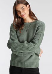 Tamaris Strickpullover mit Rundhals-Ausschnitt und Zopfmuster günstig online kaufen