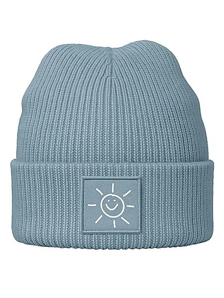 Neverless Strickmütze Beanie Patch Smile Sonne Aufdruck Positive Vibes Prin günstig online kaufen