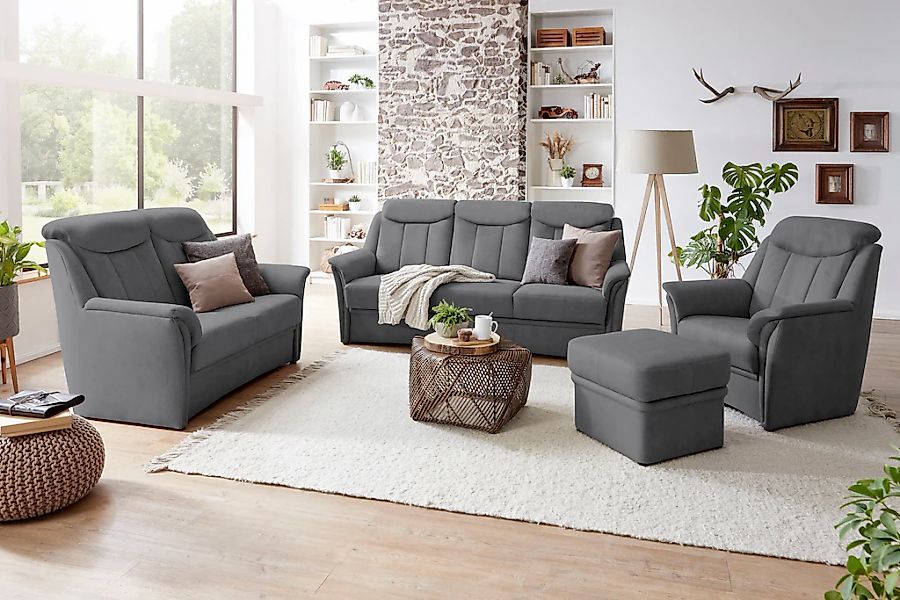 VILLA BECK Polstergarnitur "Lugano", (Set, 3 tlg.), Kopfteilverstellung, in günstig online kaufen