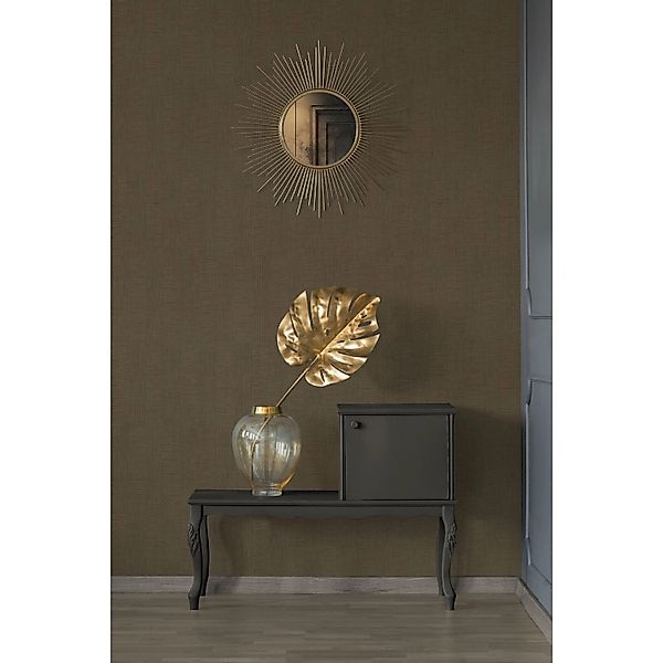 A.S. Création Tapete Grafisches Muster In Gewebeoptik Braun 53 cm x 10,05 m günstig online kaufen