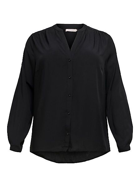 ONLY Einfarbige Curvy Hemd Damen Schwarz günstig online kaufen