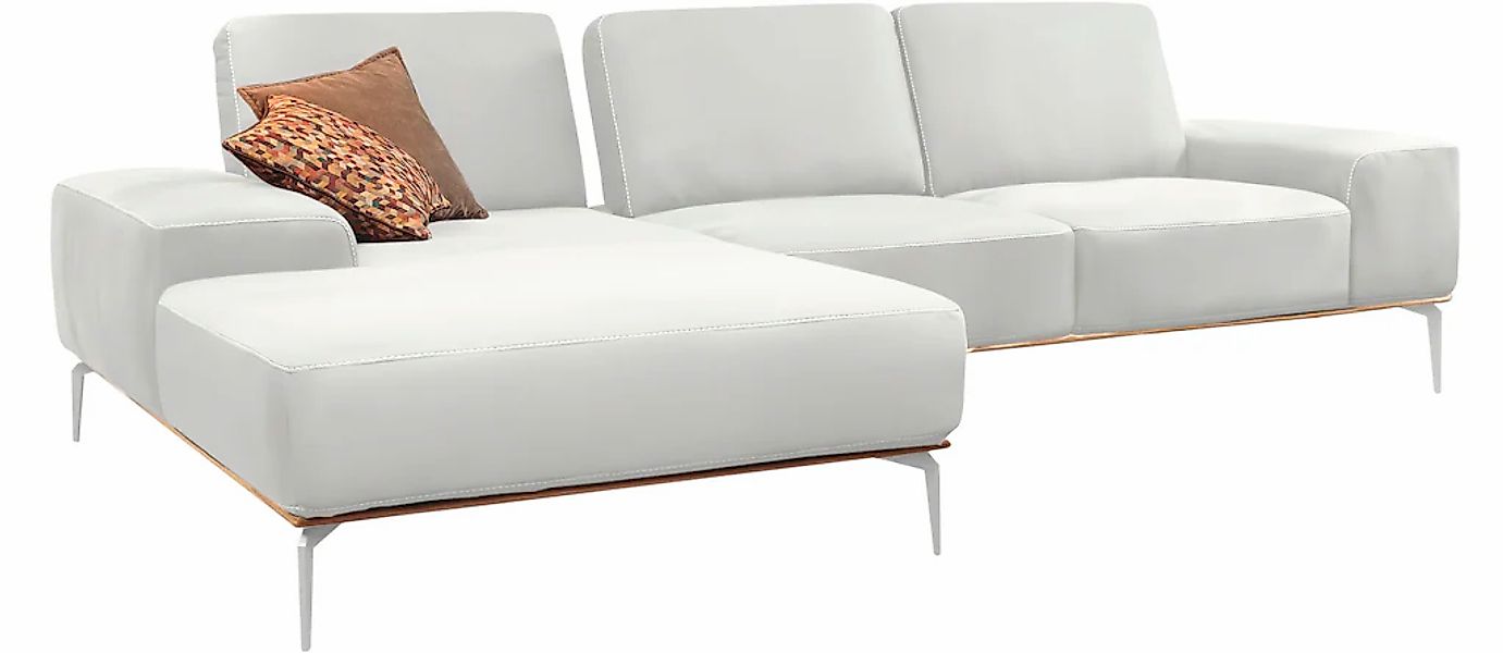 W.SCHILLIG Ecksofa "run, Designsofa, bequem, L-Form", mit elegantem Holzsoc günstig online kaufen