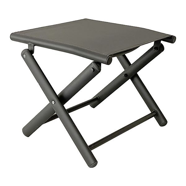Mojawo Armlehnstuhl Garten Klapphocker / Fußhocker Metall - Textilen Anthra günstig online kaufen
