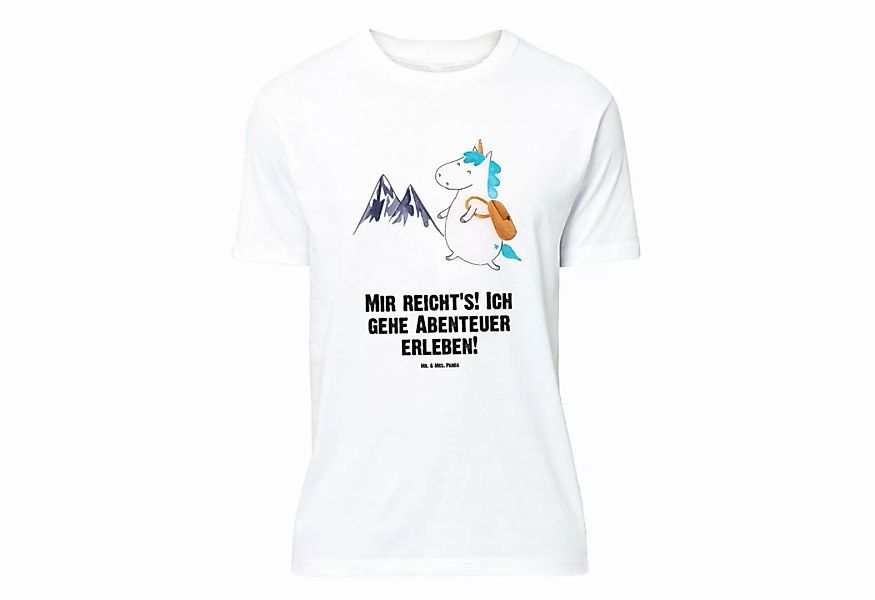 Mr. & Mrs. Panda T-Shirt Einhorn Bergsteiger - Weiß - Geschenk, Einhörner, günstig online kaufen