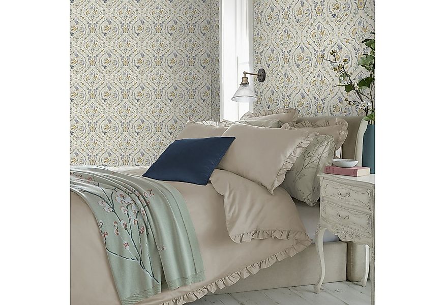 LAURA ASHLEY Vliestapete Foscot Damask, glatt, Barock, (1 St), 10mx52cm (ca günstig online kaufen