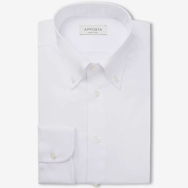 Hemd  einfarbig  weiß 100 % bügelleichte baumwolle dobby, kragenform  butto günstig online kaufen