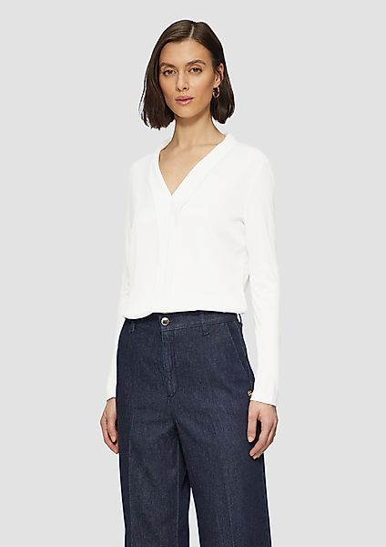 s.Oliver BLACK LABEL Langarmshirt Satin-Blusenshirt mit günstig online kaufen