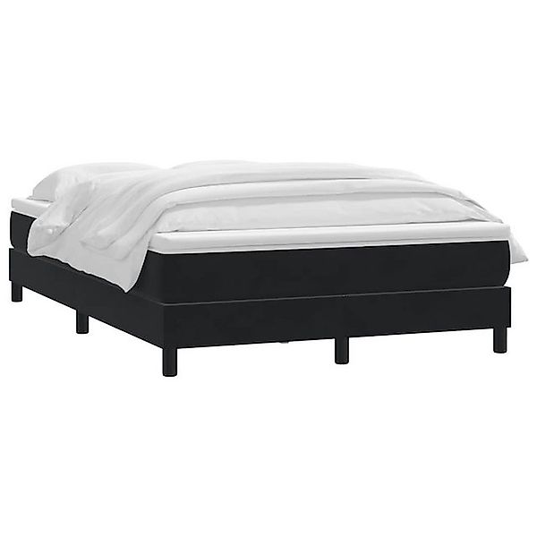 vidaXL Bett Boxspringbett mit Matratze Schwarz 160x210 cm Samt günstig online kaufen