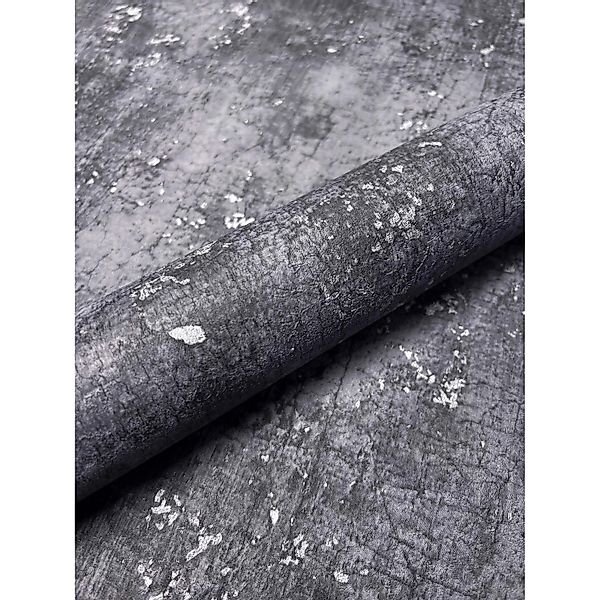 Newroom Vliestapete Talia Schwarz Leicht Glänzend Industrial FSC® günstig online kaufen