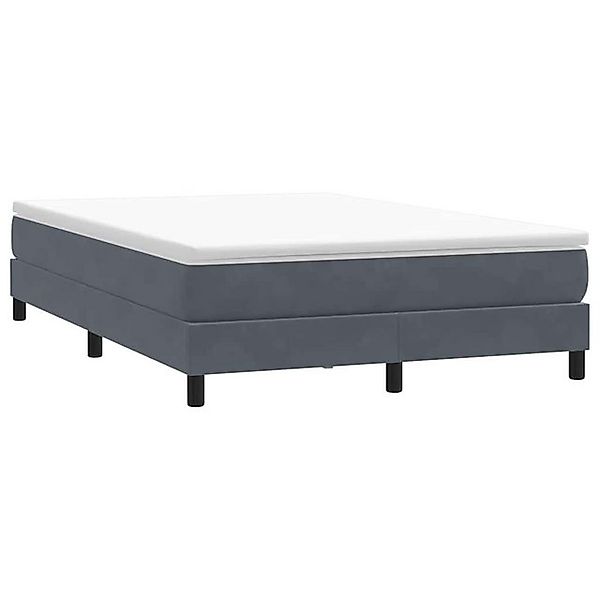 vidaXL Bett Boxspringbett ohne Matratze Dunkelgrau 160x220 cm Samt günstig online kaufen