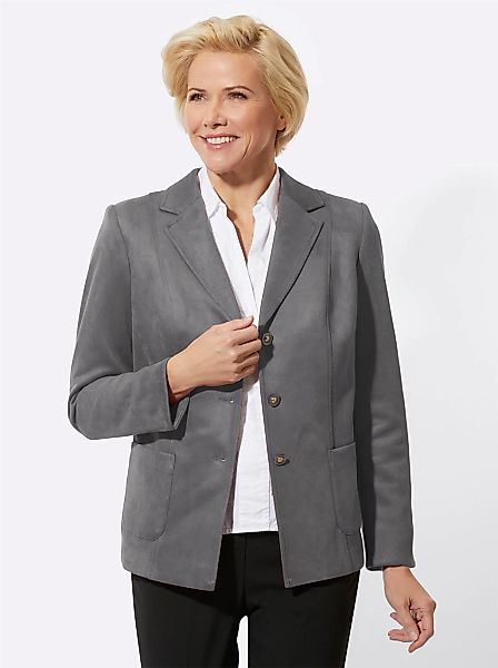 Classic Jackenblazer "Lederimitat-Blazer" günstig online kaufen
