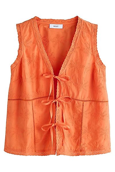 Next Blusentop Ärmelloses Oberteil mit Stickereien, Palmen (1-tlg) günstig online kaufen