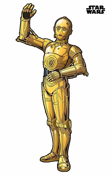 Disney Wandtattoo Star Wars C-3Po Gelb 127 x 200 cm 612420 günstig online kaufen