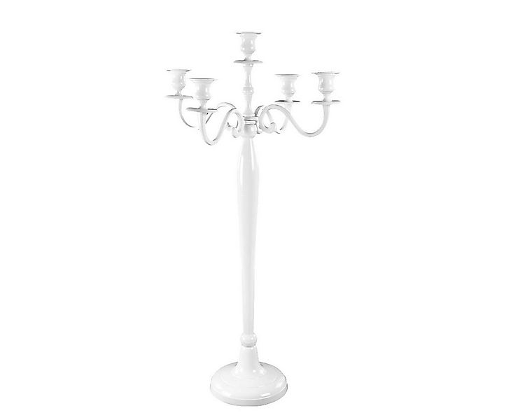 Gräfenstayn Kerzenständer 5-armig Silber – Kerzenleuchter Aluminium, 80 cm, günstig online kaufen