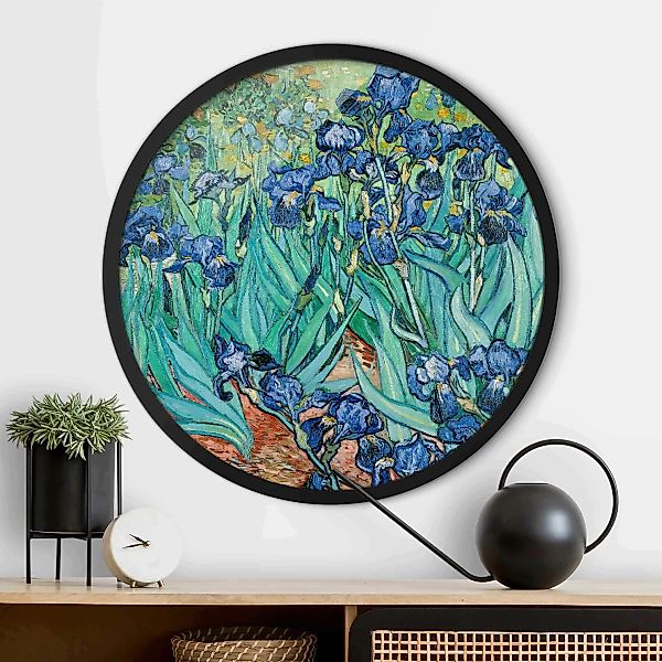 Rundes Gerahmtes Bild Vincent van Gogh - Iris günstig online kaufen