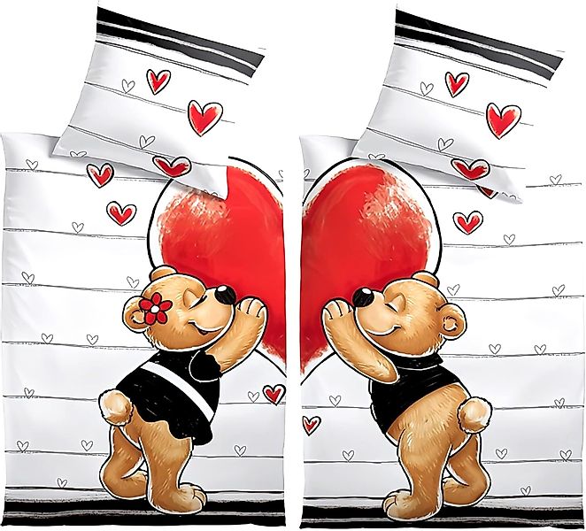 One Home Bettwäsche Teddy Bärchen Love, günstig online kaufen