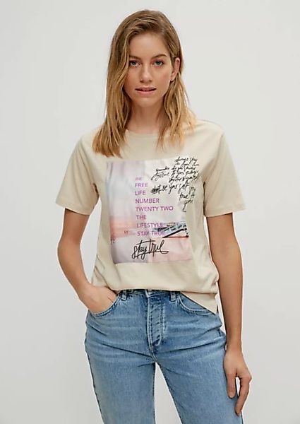 comma casual identity Kurzarmshirt T-Shirt mit großem Frontmotiv günstig online kaufen