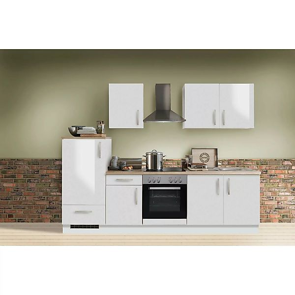 Menke Küchenzeile White Premium 270 cm Schiefergrau-Weiß günstig online kaufen