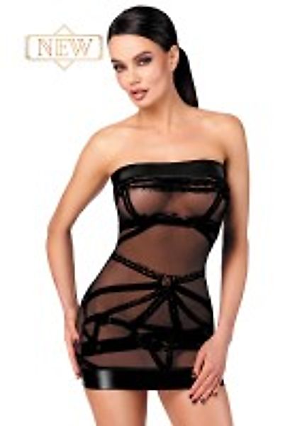 Schulterfreies Minikleid im Bondage-Stil günstig online kaufen