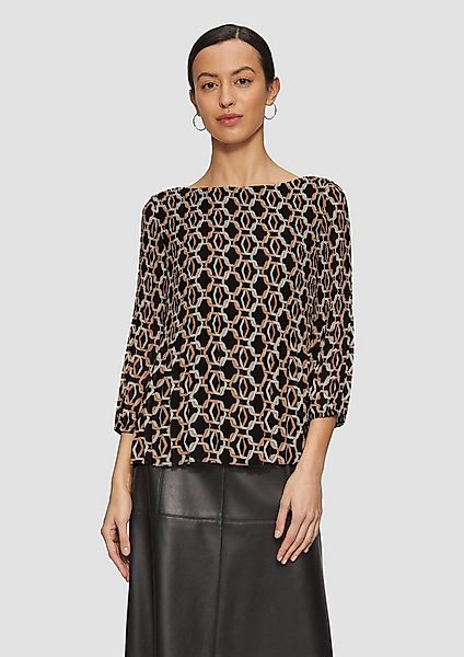 s.Oliver Kurzarmbluse Bluse Chiffonbluse mit 3/4-Arm günstig online kaufen