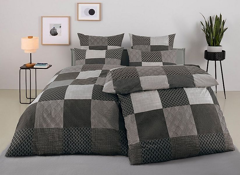 BIERBAUM Bettwäsche Ella, Renforcé, 2 teilig, in hochwertigem Renforcé, Kar günstig online kaufen