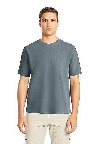 Jack & Jones Rundhalsshirt JJEAUSTIN TEE SS NOOS Materialmix, relaxed fit günstig online kaufen