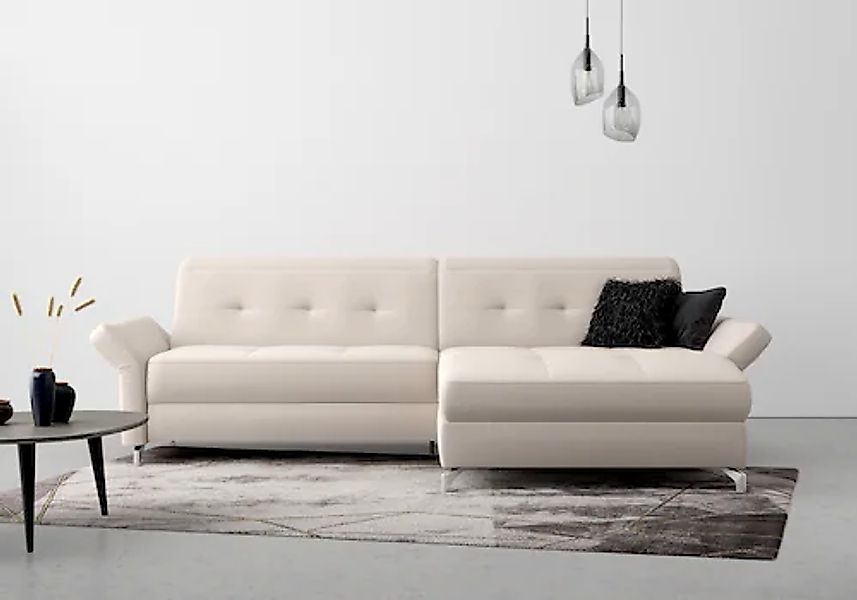 Home affaire Ecksofa »Maredo L-Form« Federkern, wahlweise auch mit Kopfteil günstig online kaufen
