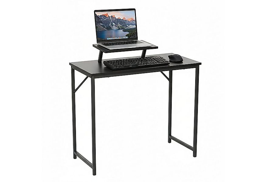 relaxdays Computertisch Schreibtisch mit Monitoraufsatz günstig online kaufen