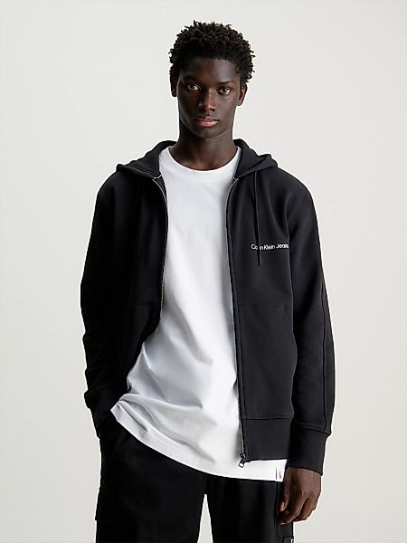 Calvin Klein Jeans Sweatshirt "INSTITUTIONAL ZIP THROUGH HOODIE", mit Logom günstig online kaufen