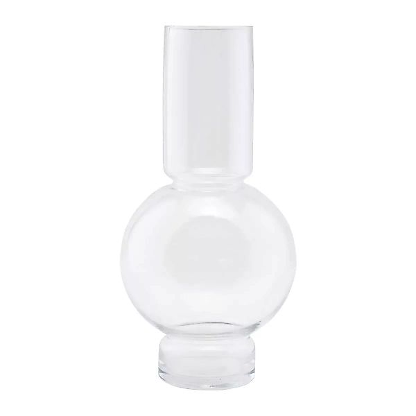 Vase Bubble transparent aus Glas mit bauchigem Elelement günstig online kaufen
