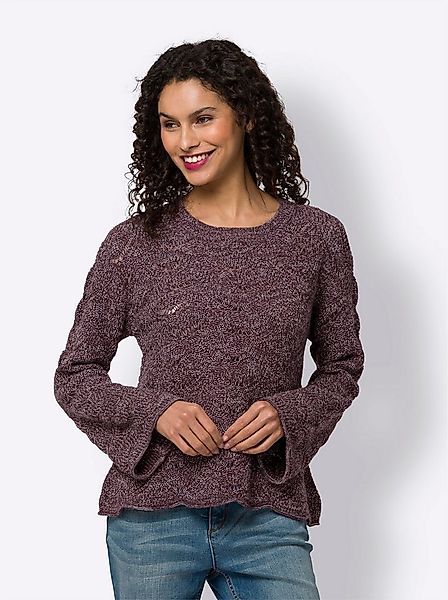 heine Strickpullover Pullover Langarm Ajour günstig online kaufen