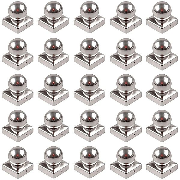 Holmwerk 25x Pfostenkappe Edelstahl 71mm Kugel Abdeckkappe Für Pfosten 7x7c günstig online kaufen