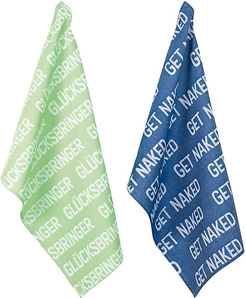 PAD Geschirrtuch "FRAZE" 100% Baumwolle, 50x70 cm, mit Schriftzug günstig online kaufen