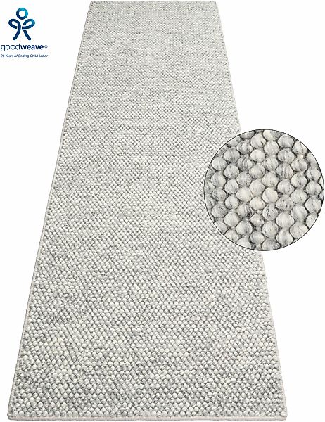LeGer Home by Lena Gercke Läufer "Ainhoa, Wolle" rechteckig 14 mm Höhe hand günstig online kaufen