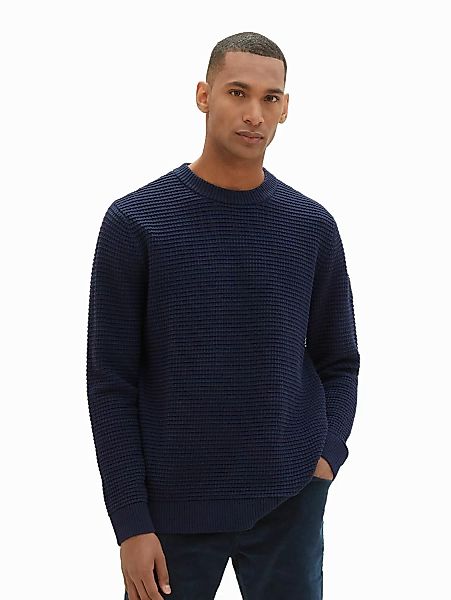 Tailor Herren Rundhals Pullover NEP STRUCTURED - Regular Fit günstig online kaufen