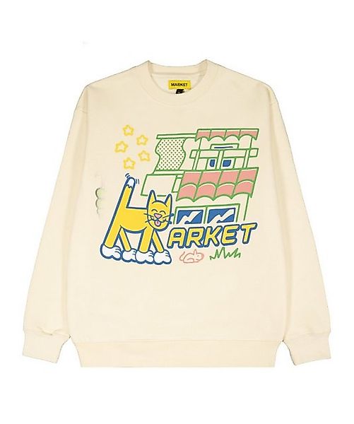 Market Sweatshirt Market Feline Society F1228 Sweatshirt Beige Baumwolle günstig online kaufen