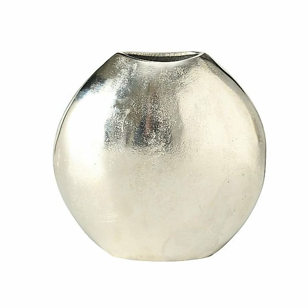 Meinposten Dekovase Vase silber Metall rund günstig online kaufen
