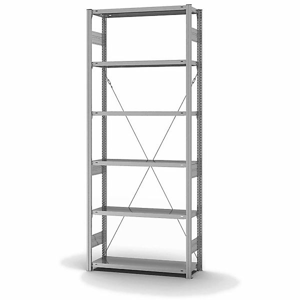 PROREGAL Edelstahlregal Stecksystem T-Profil HxBxT 250 x 100 x 30 cm 6 Eben günstig online kaufen
