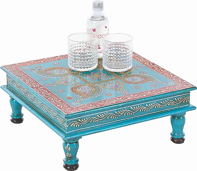 Home affaire Beistelltisch »Bajo«, Mangoholz, Handbemalt, Breite 40 cm günstig online kaufen