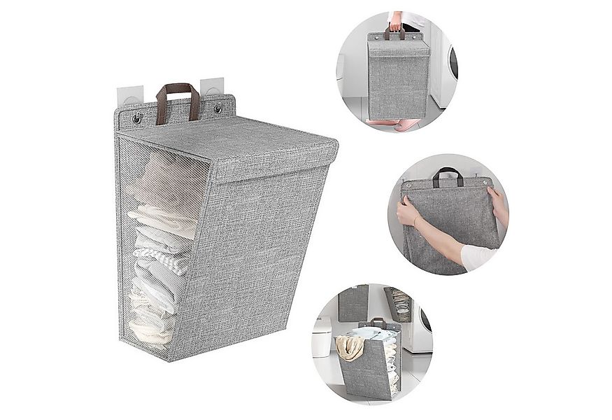 OKWISH Wäschekorb Faltbarer Hängender Wäschesammler Aufbewarhrungskorb (mit günstig online kaufen