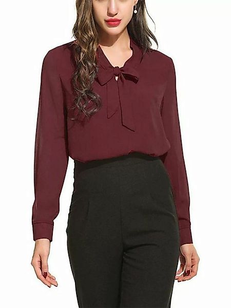 FIDDY Chiffonbluse Damen Büro Blusen Elegant Schluppenshirt Business T-Shir günstig online kaufen