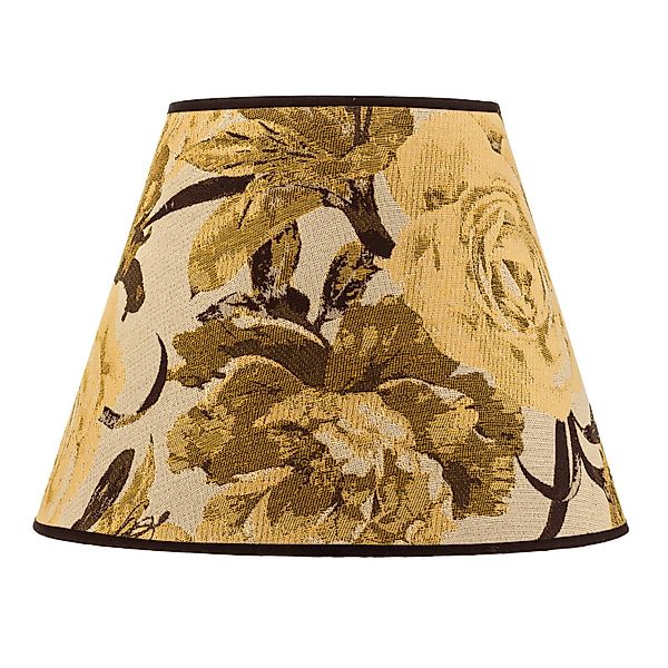 Lampenschirm Sofia Höhe 25 cm, Blumenmuster gelb günstig online kaufen