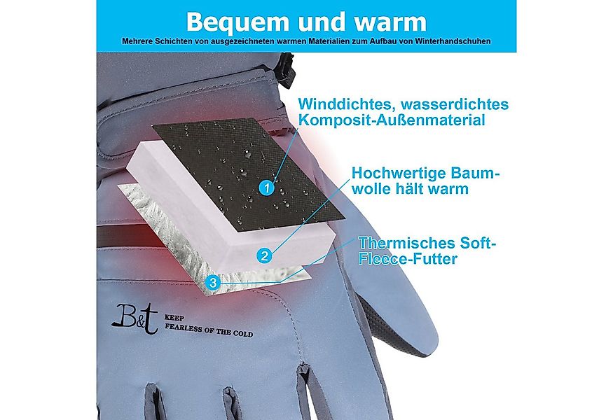 BTTO Hsch. Multisporthandschuhe Skihandschuhe Männer Frauen Schnee Handschu günstig online kaufen