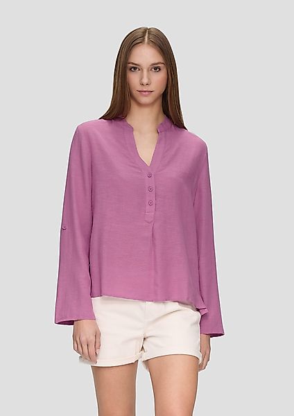 QS Langarmbluse Bluse aus Leinenmix günstig online kaufen