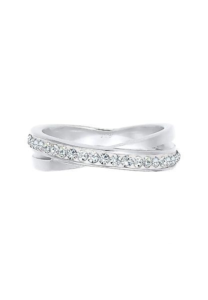 Elli Fingerring Wickelring Zart Kristalle 925 günstig online kaufen