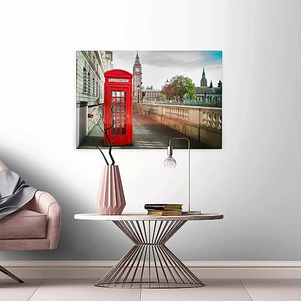 A.S. Création Leinwandbild "Phone Booth", Kunst-London-Kinder, (1 St.), Lon günstig online kaufen