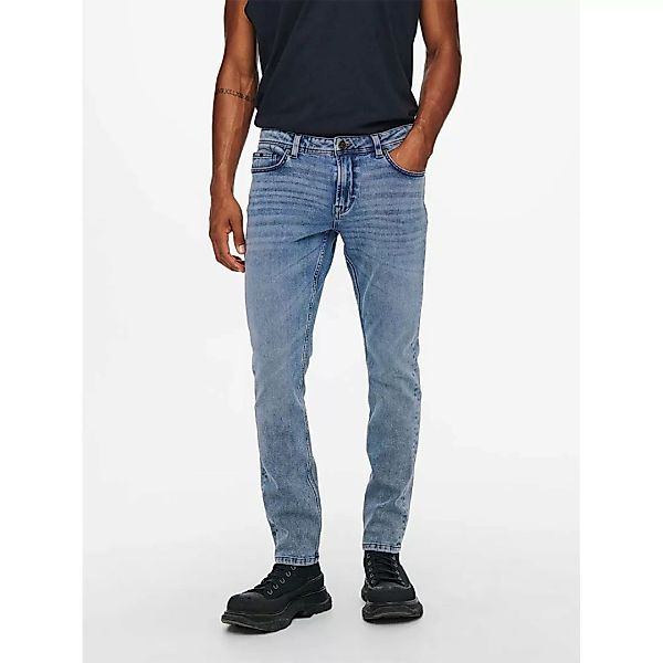 Only & Sons Loom Life Slim 4way 0510 Jeans 38 Blue Denim günstig online kaufen