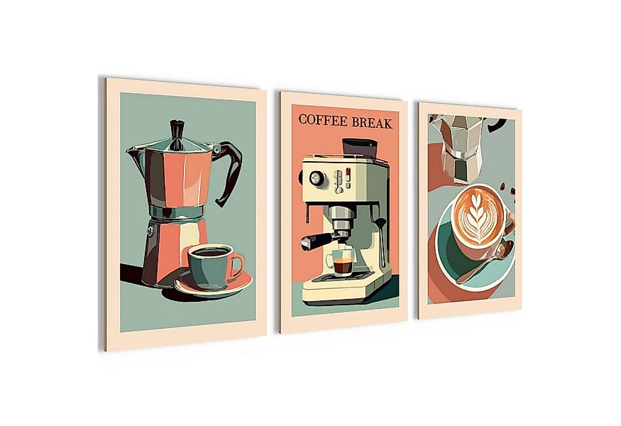 Novart Wandbild Küchenbilder Kaffee Retro Bilder Küche Esszimmer Cafe Bar D günstig online kaufen